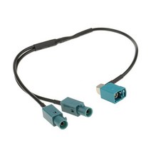 12V 자동차 스테레오 오디오 변환 안테나 더블 Fakra 플매트 카펫 러그 1 수 2 암 Y 어댑터 케이블 동축 스피커 라인