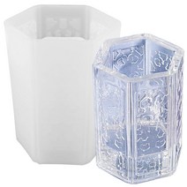 펜 홀더 에폭시 실리콘 몰드 세트 4개 레진 주조 콘크리트 시멘트 폴리머 클레이 석고 DIY 길이 9.4-20.1cm(3.7-7.9인치), Hexagon Patterned Height 3.7in