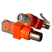 RJ45 Male to F TV Female 잭 RF 어댑터 커넥터 1pc, 한개옵션0, 한개옵션0