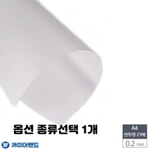 제본 표지 투명 반투명 사선 열제본 레자크 바이로 옥스포드 비닐 종이 종류선택 1개, A4 PVC 반투명 0.2mm 25매
