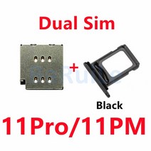 카드리더기 usb sd card BaRuiLe-듀얼 심카드 리더 커넥터 1 세트 아이폰용 플렉, 05 1set 11P 11PM Black