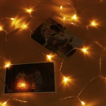 파티 조명 반짝이점멸 투명선 피켓 LED 30구 웜색전구 3M 소형 트리용 크리스마스 추리 인테리어 모임 송년회