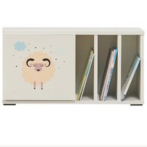 낮은 도어형 이케아 책장 책꽂이 거실 원룸 아이방 유치원 틈새수납장 국내제작 다용도진열대, H6664, 사자(우)