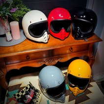 레드라인 New T-3 레트로 소두핏 풀페이스 헬멧, S(57), 유광블랙