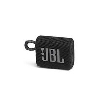 JBL GO3 JBLGO3BLK Bluetooth Speaker USB C Charging IP67 Dustproof Waterproof Passive Radiator Portab, black (black 19-3911tcx)