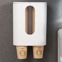 종이컵 디스펜서 홀더 거치대 보관 케이스 정리 2구 정수기 탕비실 디스펜서