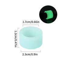 안티 스키드 링 슬링샷 핸들 실리콘 낚싯대 5 발광 스톱로드 O 낚시, 3.L - 5PCS