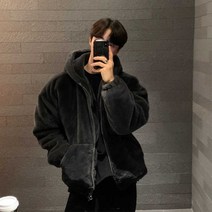 집업후드 양털후드 대형 겨울 스키장 캠핑 잠옷 연인