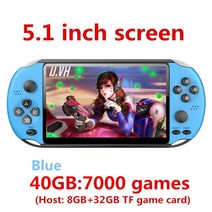 네오지오미니 CZT51 인치 레트로 비디오 게임 콘솔 아케이드cpsneogeogbcgbsfc 에뮬레이터가 포함된 무료 내장 MP3MP4전자책 지원 레트로게임기 미니 휴대용, 5.51 Blue 7000 game