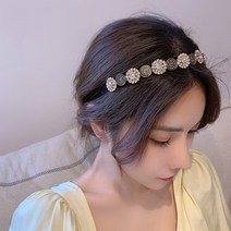 셀프웨딩 브라이덜샤워 생일 선물 제니 아이유 델루나 엔틱 벨벳 얇은 티아라 큐빅 헤어밴드5