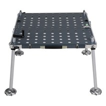 휴대용 민물 낚시 좌대 발판 알루미늄 높이 조절가능, 1m3 핸드 크랭크 텔레스코픽 다리 90x80