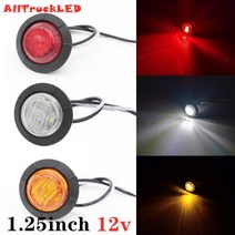10X 앰버 레드 화이트 12V 125 quot밀폐형 led 트럭 트레일러 트럭 사이드 마커 클리어런스 램프 캐러밴 외부 조명 화물선, 없음, 10pcs red