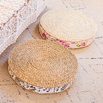 라탄 원형 부들 쿠션 방석 2color 해초 두꺼운 왕골 방석