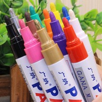벌칙 페이스 페인팅 펜 물감 축제 공연기획 유성 낙서 자동차 페인트 골드 DIY 타이어 색상 그래피티 어떤 재료로도 기록 가능 도구 액세서리 1 개, [03] WHITE