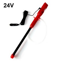펌프 유체 오일 전송 워터 12v24v 전기 연료 가스 추출기 전송 흡입 휴대용 자동차, 빨간색 24v