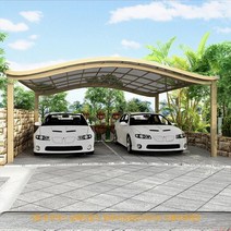 주차장 캐노피 야외 지붕 비가림 차고지 차양막 농막, S 허깅 카포트(평방미터당 재료비)