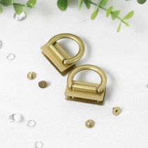 털실나라 탑 사이드 D링 한쌍, 엔틱골드, 1개