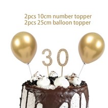 30살 계란한판 케이크 토퍼 특이한 생일초 30 40 50 60 세 컵케익 생일 파티, 30번째 풍선 토퍼