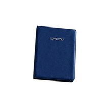 콜북 1단 2단 귀여운 포카 제작 포토 북 폴라로이드 후지필름 인스탁스 미니용 사진 앨범 64 포켓 러브 유 홀더, 파란