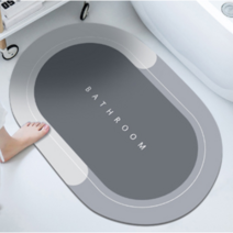 도매의신TV100106화장실규조토흡수매트3세대 빨아쓰는 규조토발매트 화장실 욕실 주방 발매트, 연그레이