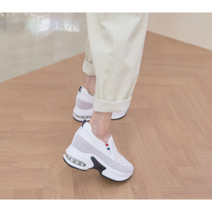 신알지[천연가죽 수제화]여성용 8cm 키높이 속굽 가벼운 쿠션좋은 에어쿠션 신기편한 밴드 끈없는 발편한 볼편한 티안나는 운동화 슬립온