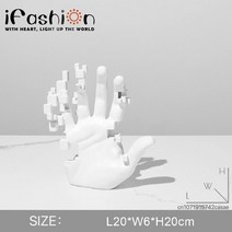 조각상 조형물 장식품 도자기인형 인테리어 미술 청동 부처상 북유럽 예술 조각 현대 미니멀리즘 책장 룸 메사 추상 홈 장식 액세서리, 1.Mosaic Hand