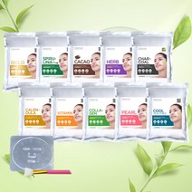 린제이 프리미엄 모델링 마스크팩 1kg+넓적헤드 실리콘 팩붓 브러쉬+모델링팩 얼굴용틀 / 혼자서도 쉽고 빠르게 홈에스테틱 쿨티트리 스피룰리나 차콜 비타민 콜라겐 진주 골드 카카오