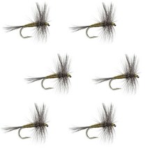 The Fly Fishing Place Blue Winged Olive BWO Classic Trout Dry Fly Fishing Flies - Set of 6 Flies Siz