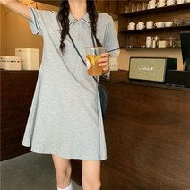 캐주얼 원피스 Short Sleeve Dress Women Turn-down Collar Style Summer New Arrival Minority Mini Simple All-