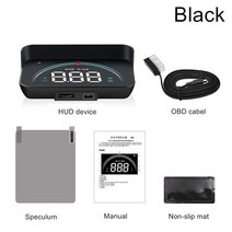Shoumi-HUD 디스플레이 자동차 OBD2 헤드 업 전체 화면 내비게이션 프로젝터 앞 유리 디지털 속도계, 01 M8 Black