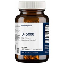 메타제닉스 D35000 비타민 D 보충제 5000IU (325mcg) 120소프트젤