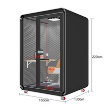 ASMR 녹음 접이식 피아노방음 가정용 부스 노래방 보컬 가정용방음부스 문 조립식 방음면, J