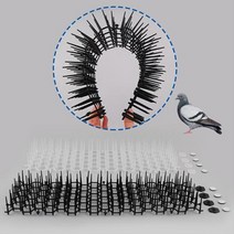 초강력 과학적 비둘기퇴치 버드스파이크 410 x 140 블랙/투명, 1개, 투 명