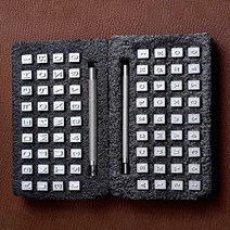 가죽공예 알파벳 숫자 스템프 영문 대소문자 각인세트, 글꼴4mm