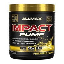ALLMAX IMPACT PUMP 30 SERVS 올맥스 임팩트 펌프 30 서빙 프리워크아웃 부스터 펌핑 운동전 보충제, BLUE RASPBERRY