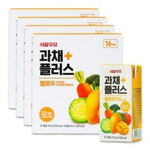 빠른배송 서울우유 과채플러스 옐로우 190ml 64팩-과채주스과채음료야채주스과일주스 사무실 탕비실, 서울우유 과채플러스 옐로우 190