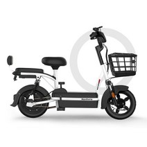 MONTHERIA 성인 전기 자전거 48V 이륜 출퇴근 배달 전동 바이크 B918-01, 20A-여정40~50킬로미터, 흰색