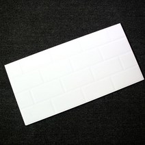 벽돌무늬 접착식 타일 시트 부엌 욕실 주방 벽 300X600, 매트 순백의 범프 격자 격자 격자