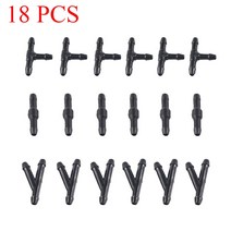 특수 와샤18PCS 윈드 쉴드 와셔 조이너 파이프 커넥터 T 피스 스트레이트 3 웨이 Y 에어 연료 워터 가솔린, 01 18pcs