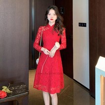 2022 레이스 여성 cheongsam 아시아 신부 웨딩 이브닝 파티 드레스 qipao 댄스 메쉬 가운 정장 우아한 동양