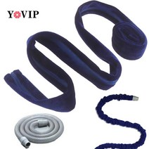 부드럽고 편안한 리버서블 CPAP 튜브 커버 호스 랩 지퍼 후크 루프 재사용 가능 73.2 인치 186cm, [01] as pic, 한개옵션0