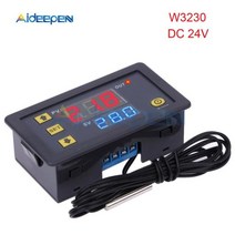자동 온도 조절기 타이머 스위치 전자식 W3230 DC 12V 24V 열선 온도 조절기, W3230 DC 24V