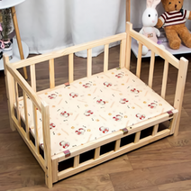 애견용품 강아지 고양이 원목 오픈형 반려동물 침대