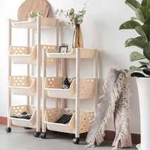 바퀴형 기저귀 정리 보관 선반 바구니 정리대 거치대 기저귀수납, 트롤리 선반 3단