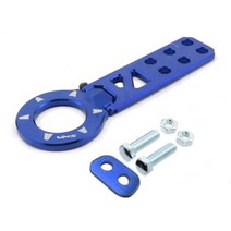 차량 견인 장치 vms 레이싱 프론트 후크 자동차 알루미늄 조정 가능한 접이식 자동 트레일러 링 대부분의 혼다 acura 액세서리에 대한 6 색, 푸른