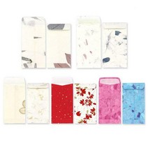 마음담아 고급 수제 꽃 잎 색 한지봉투 A 10장 묶음, 4. 수제A_빨강금가루/금꽃 10장