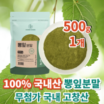 100% 국내산 고창산 무첨가 뽕잎 뽕나무잎 가루 분말 500g, 국산 뽕잎가루 500g x 1개, 1개