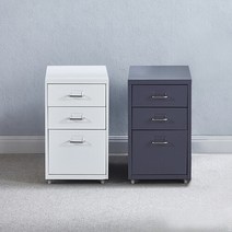 모노 3단 철제 서랍장 이동식 캐비넷 수납장 미니서랍, 화이트 (YWD7019-WH), 단품
