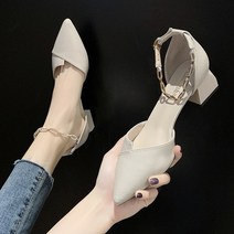 Enjoy 여성용 여름 름샌들 가죽 힐