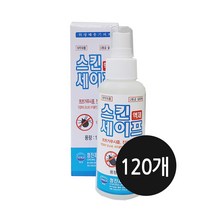 1박스 청진제약 모기퇴치제 스킨세이프 100ml x 120개입 1박스 (전연령) 진드기퇴치제 쯔쯔가무시